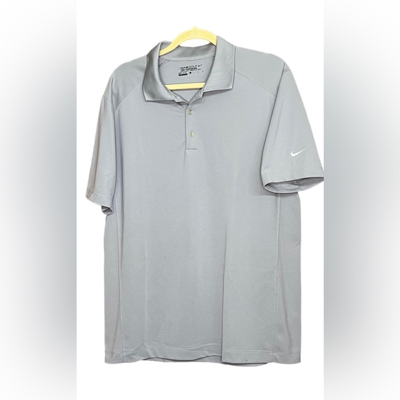 Nike Other - Nike Men's L Gray Dri-Fit Tour Performance Stretch Knit Golf Victory Polo Shirt